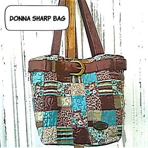 Shoulder tote bag Donna Sharp suede patchwork